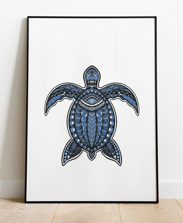 Earth Waves Turtle Print