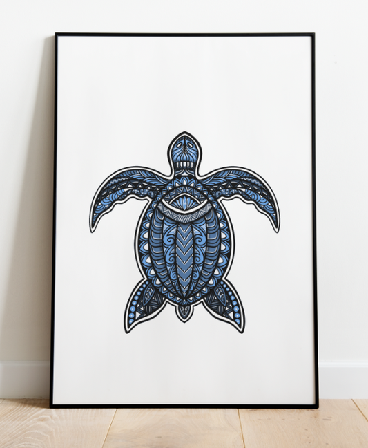 Earth Waves Turtle Print